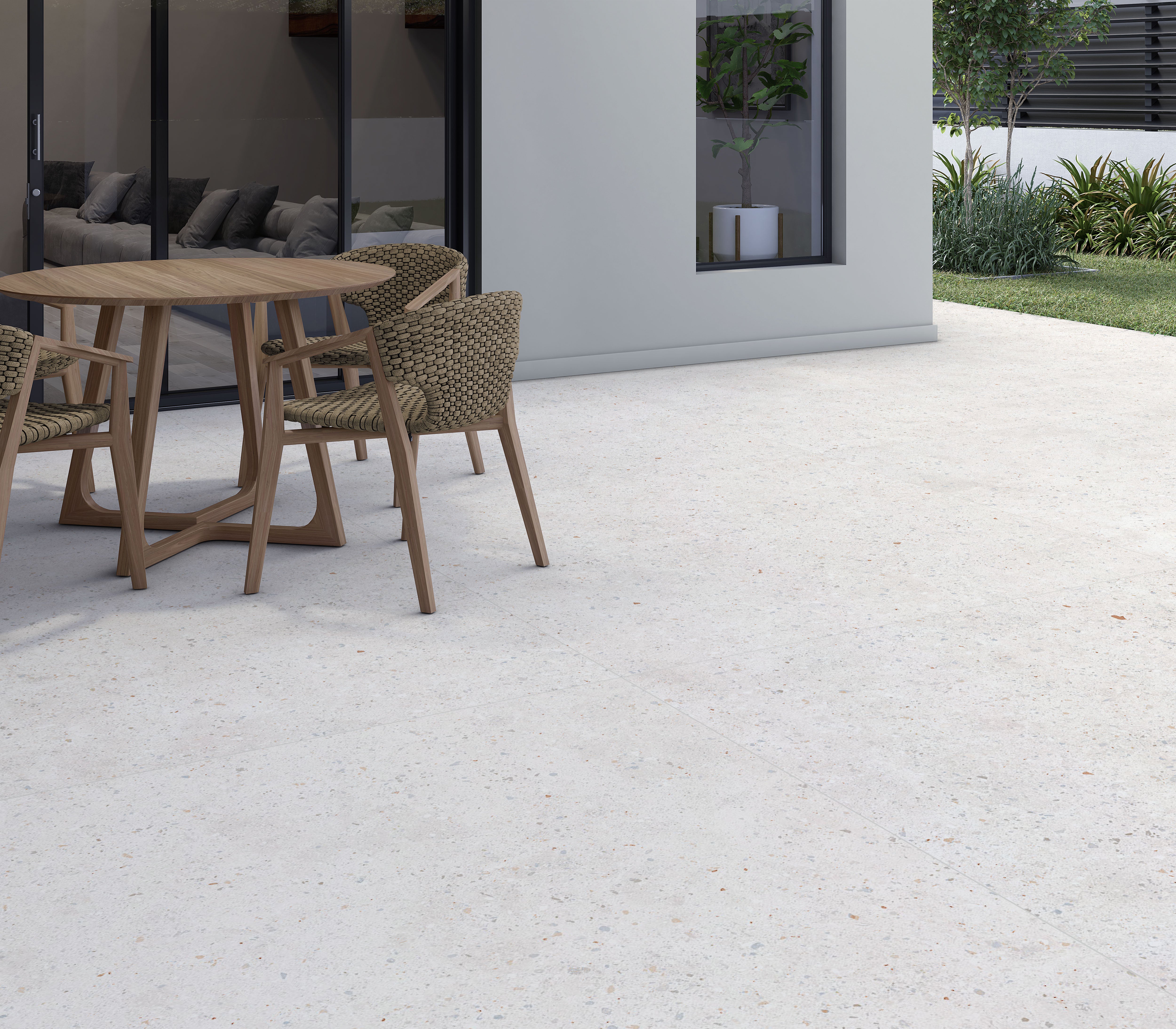Keramische Terrastegel | Me. White 100 x 100 x 2 cm