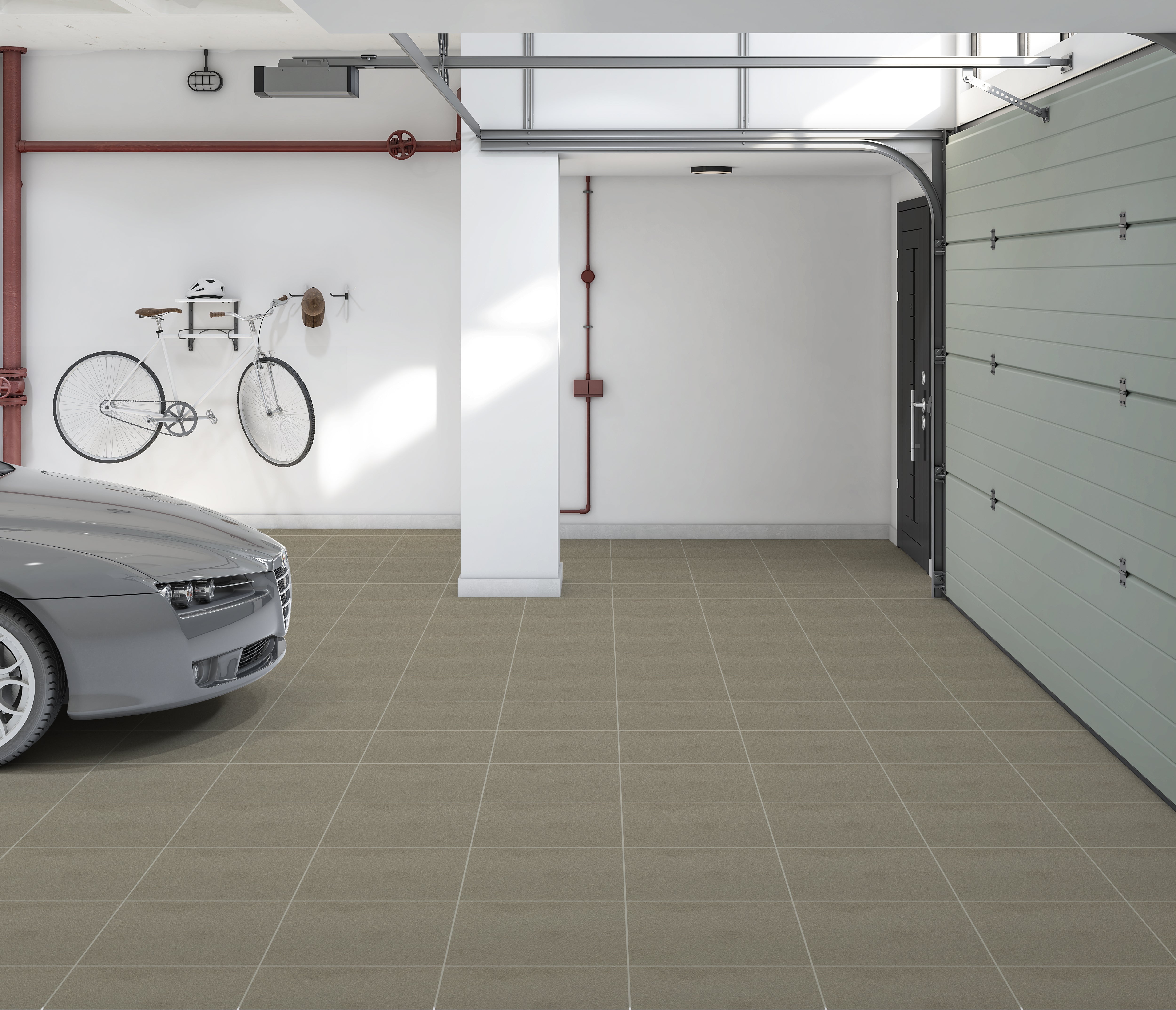Carrelage de garage | Antracite 30 x 30 x 0,9 cm