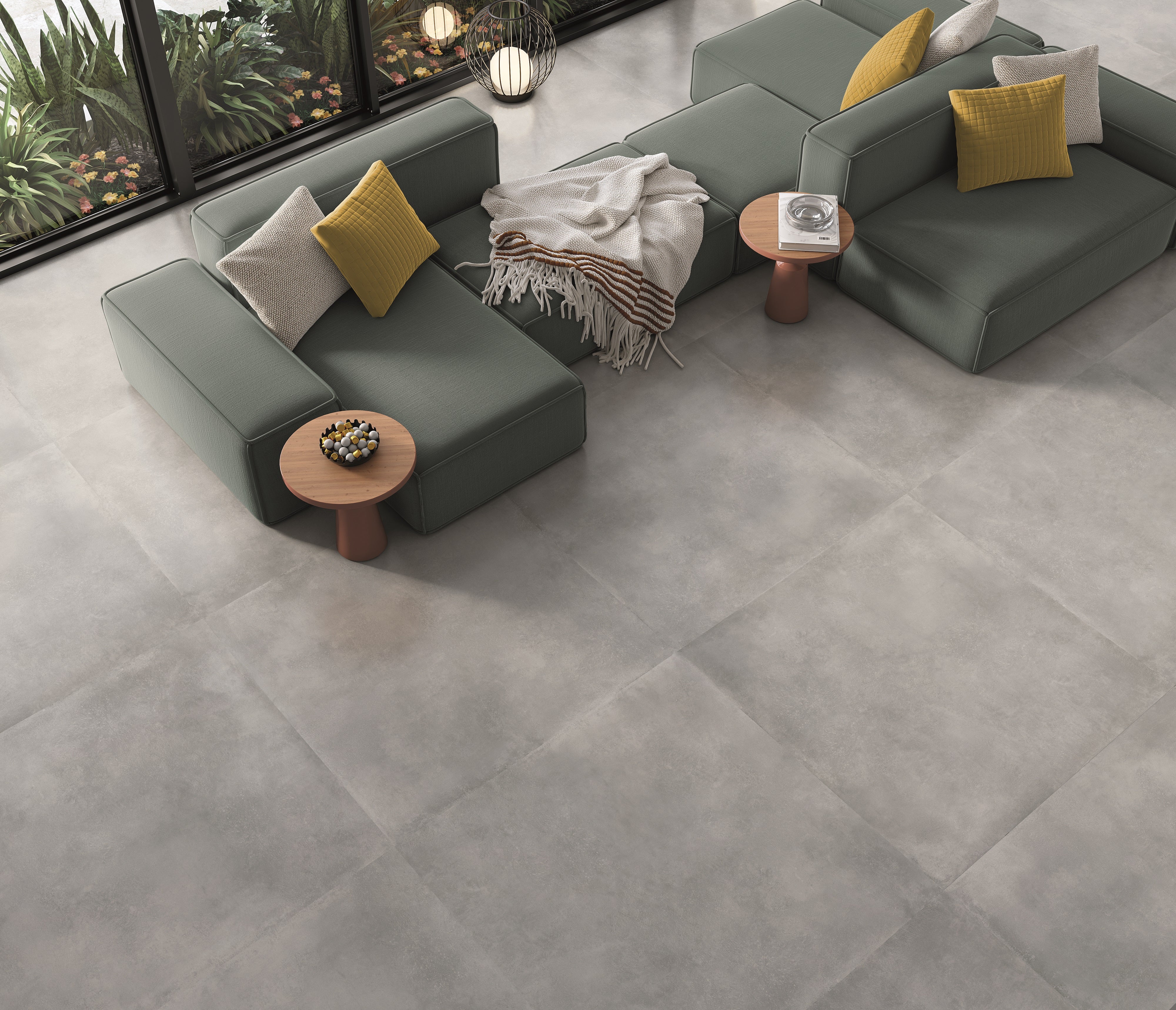 LOT 17,28m² - Gris 120 x 120 x 1 cm