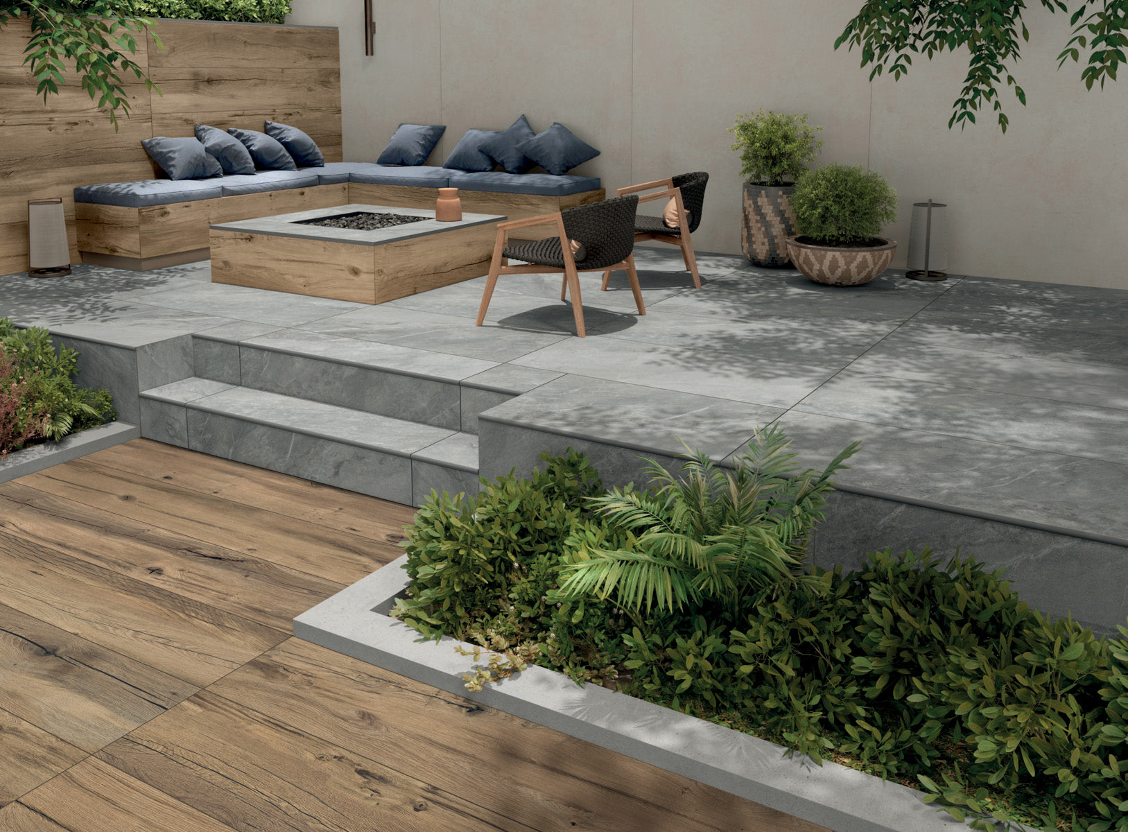 Keramische Terrastegel | S. Grey 60 x 120 x 2 cm