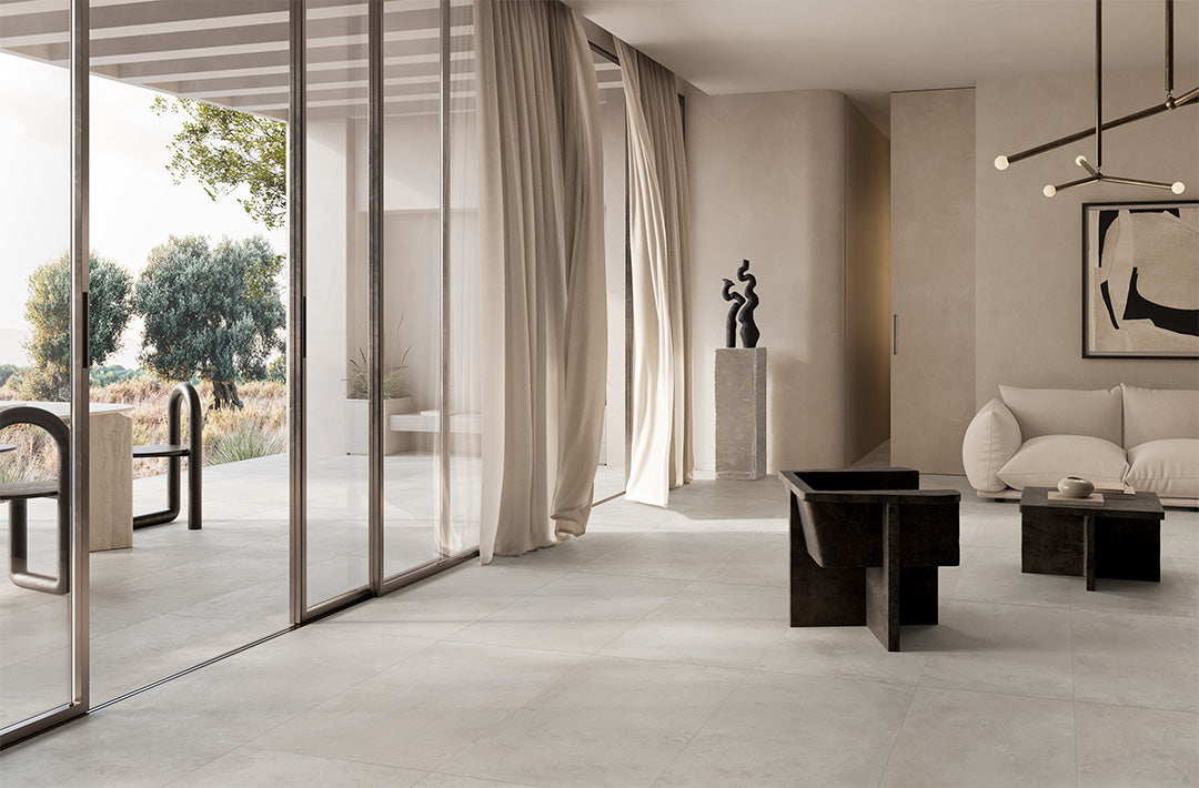 Keramisch Betonlook Tegel | Beige 80,2 x 80,2 cm