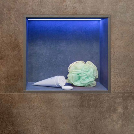Schlüter®-KERDI-BOARD-NLT | Nis 30,5 x 30,5 met Warm Wit LED-verlichting