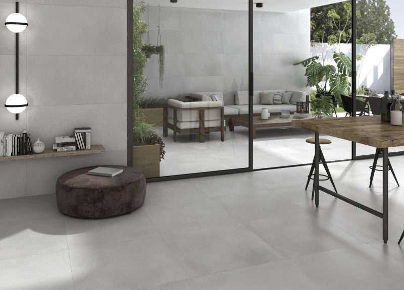 Keramisch Betonlook Tegel | Blanco 60 x 120 x 1 cm