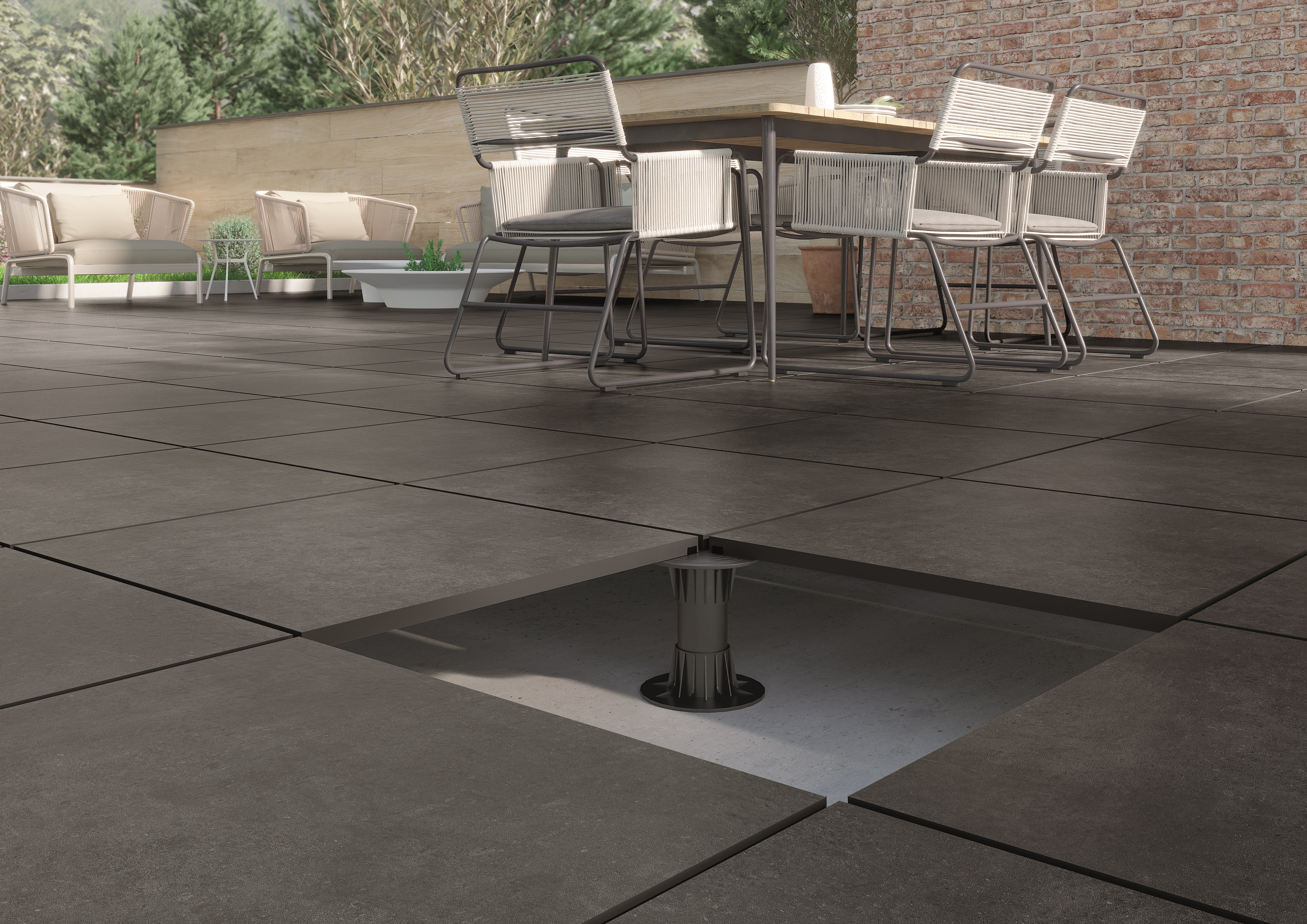 Terrastegel Antracite 60 x 60 x 2 cm