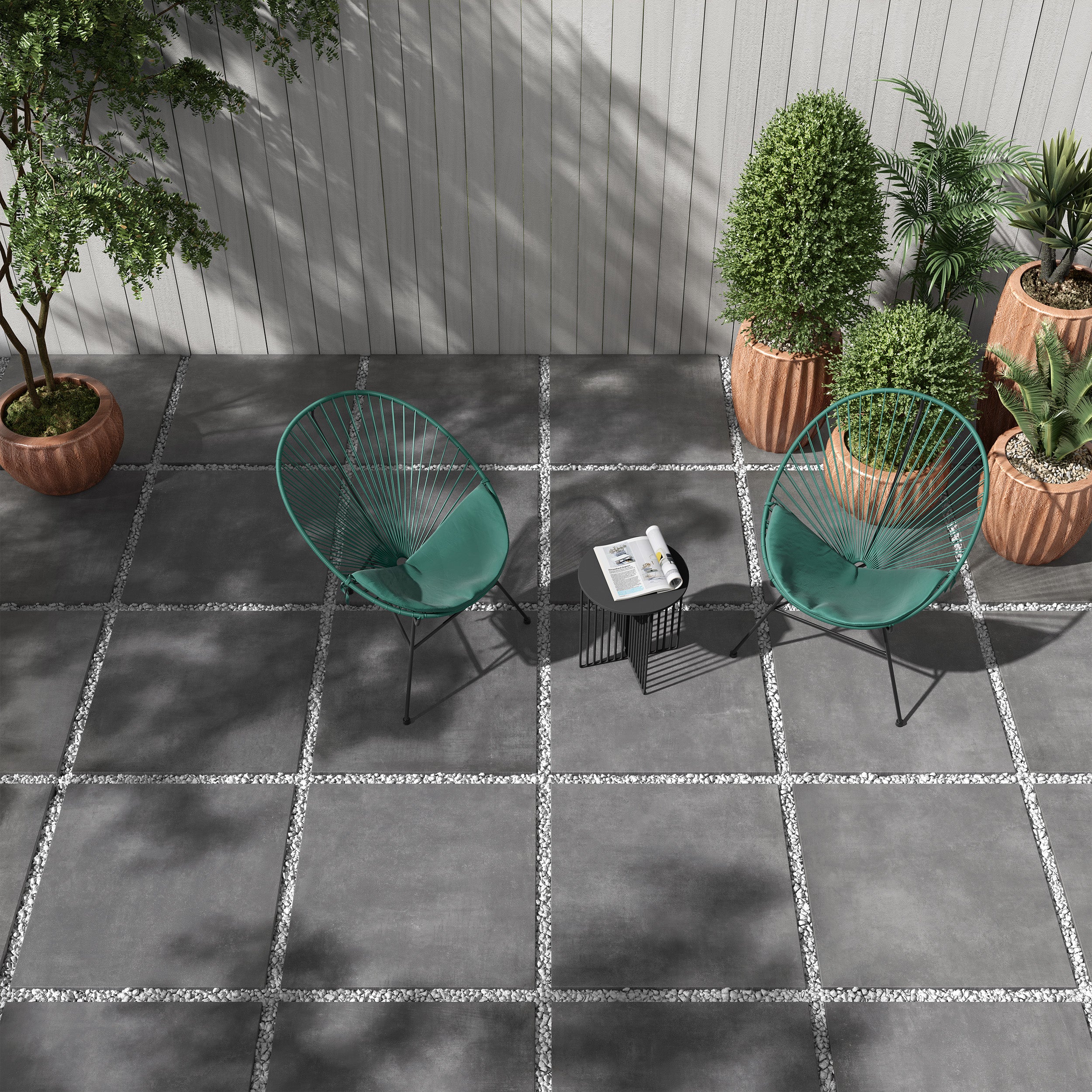 Carrelage pour terrasse - F Smoke 80 x 80 x 2 cm