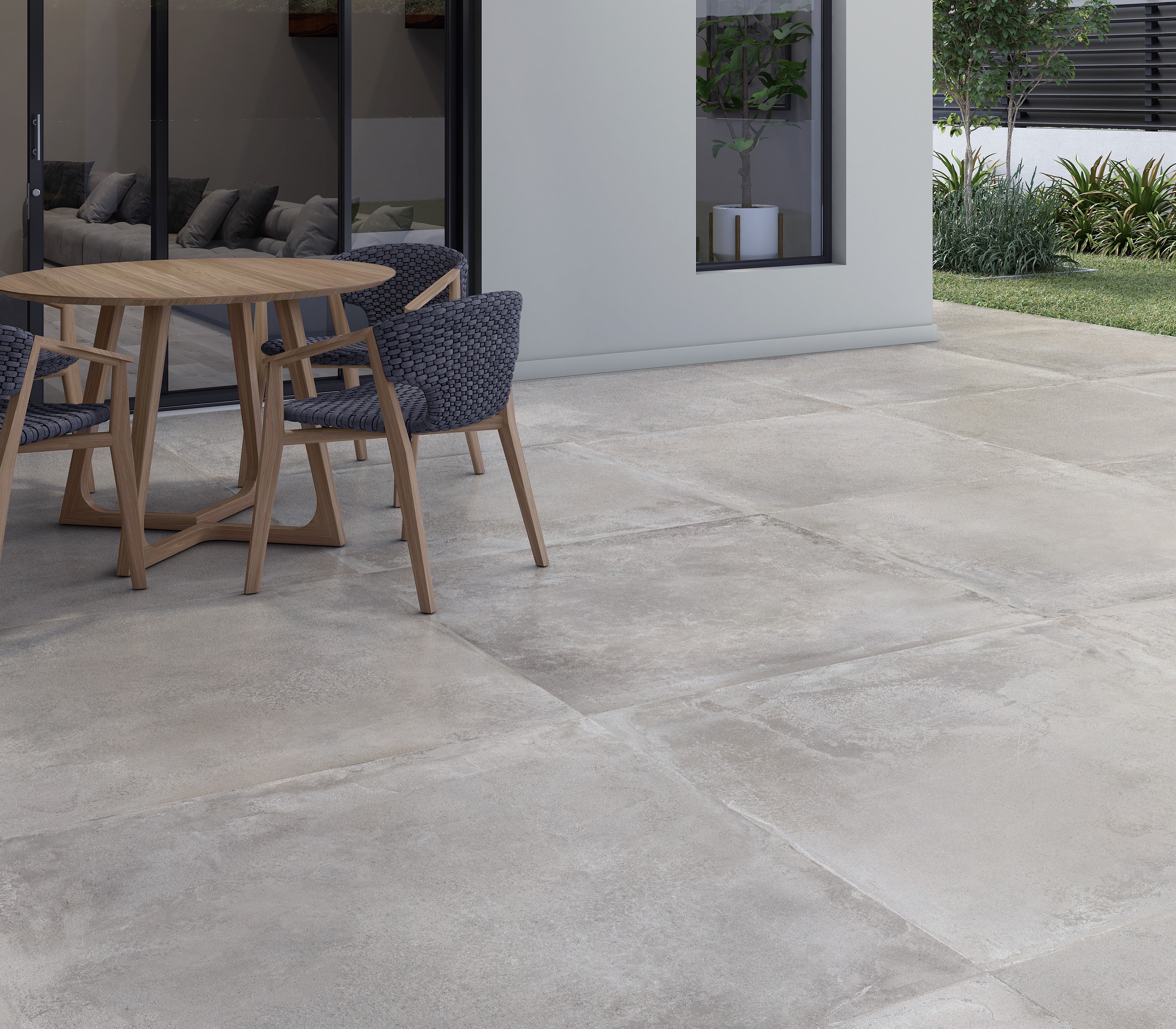 Tile de terrasse - gris 90 x 90 x 2 cm