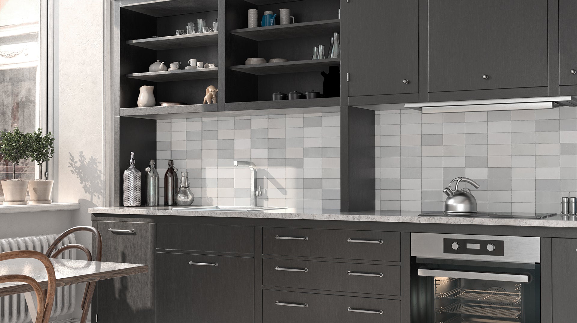 Zellige en céramique Grey Mat