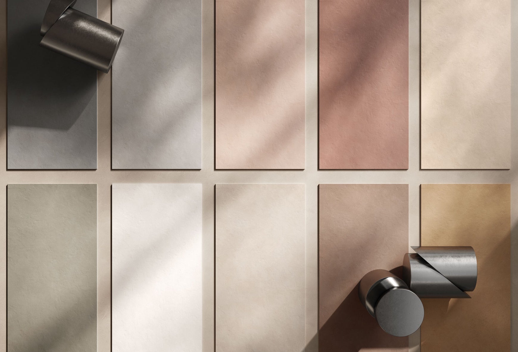 Resine-look - pleisterwerk keramische tegels