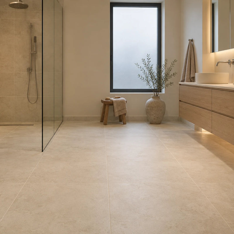 Keramisch natuursteen Carrelage céramique beige 80x80 cm – effet pierre naturelle