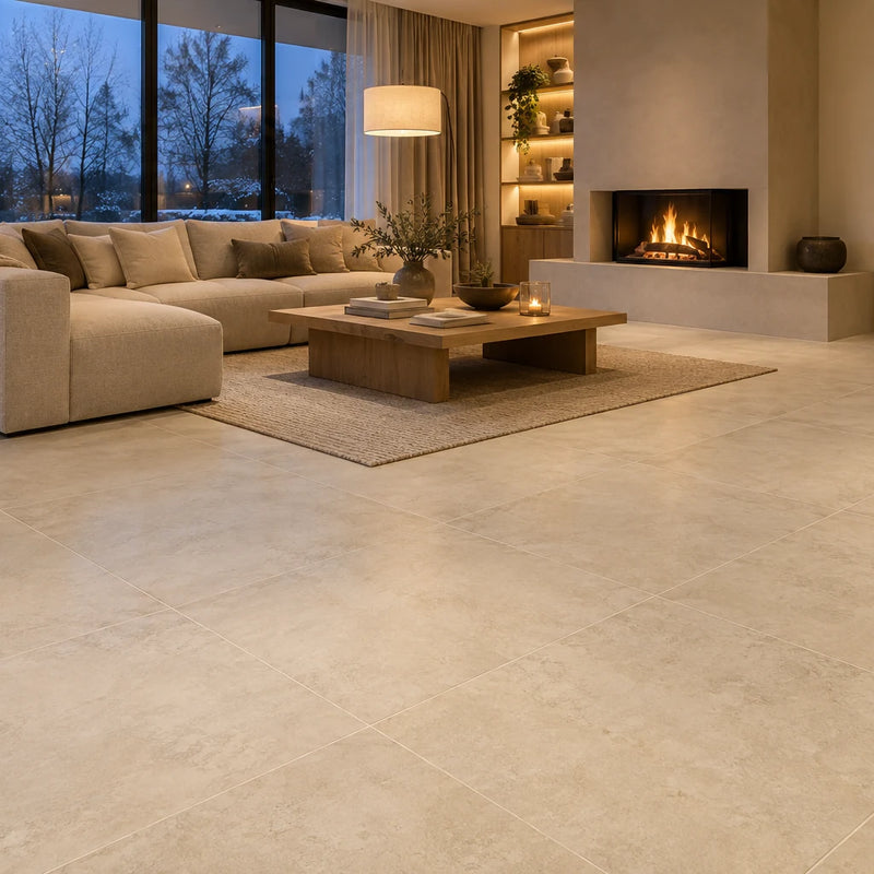 Keramisch natuursteen Carrelage céramique beige 80x80 cm – effet pierre naturelle