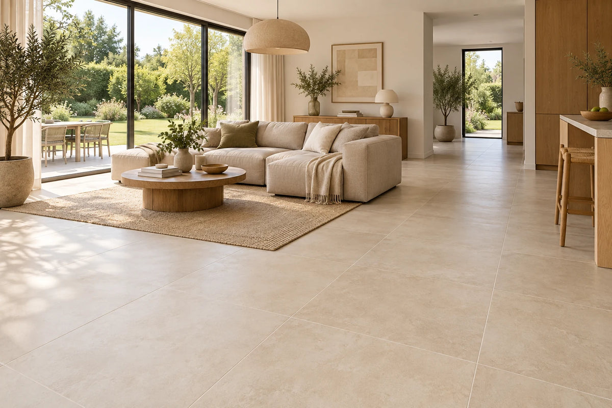 Keramisch natuursteen Carrelage céramique beige 80x80 cm – effet pierre naturelle