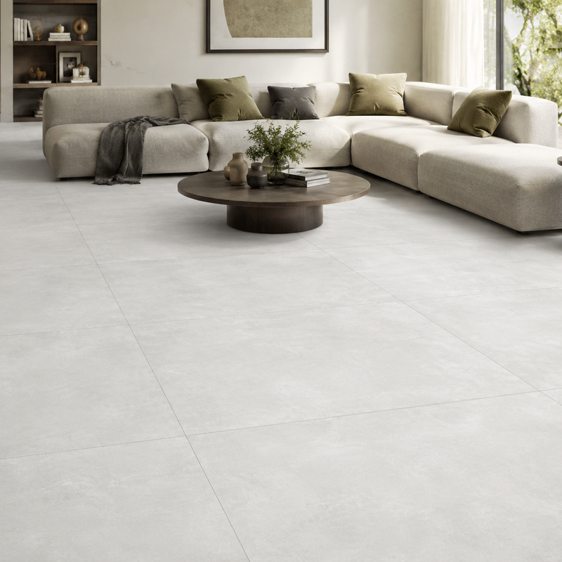 Keramisch beton Carrelage céramique effet béton 90x90 cm rectifié | Carrelage gris clair