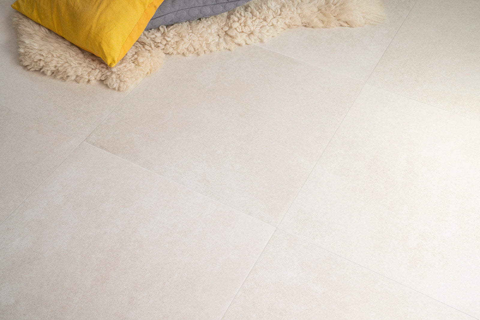 Keramisch beton Keramische tegel Blanco 60,5x60,5 cm – matte betonlook