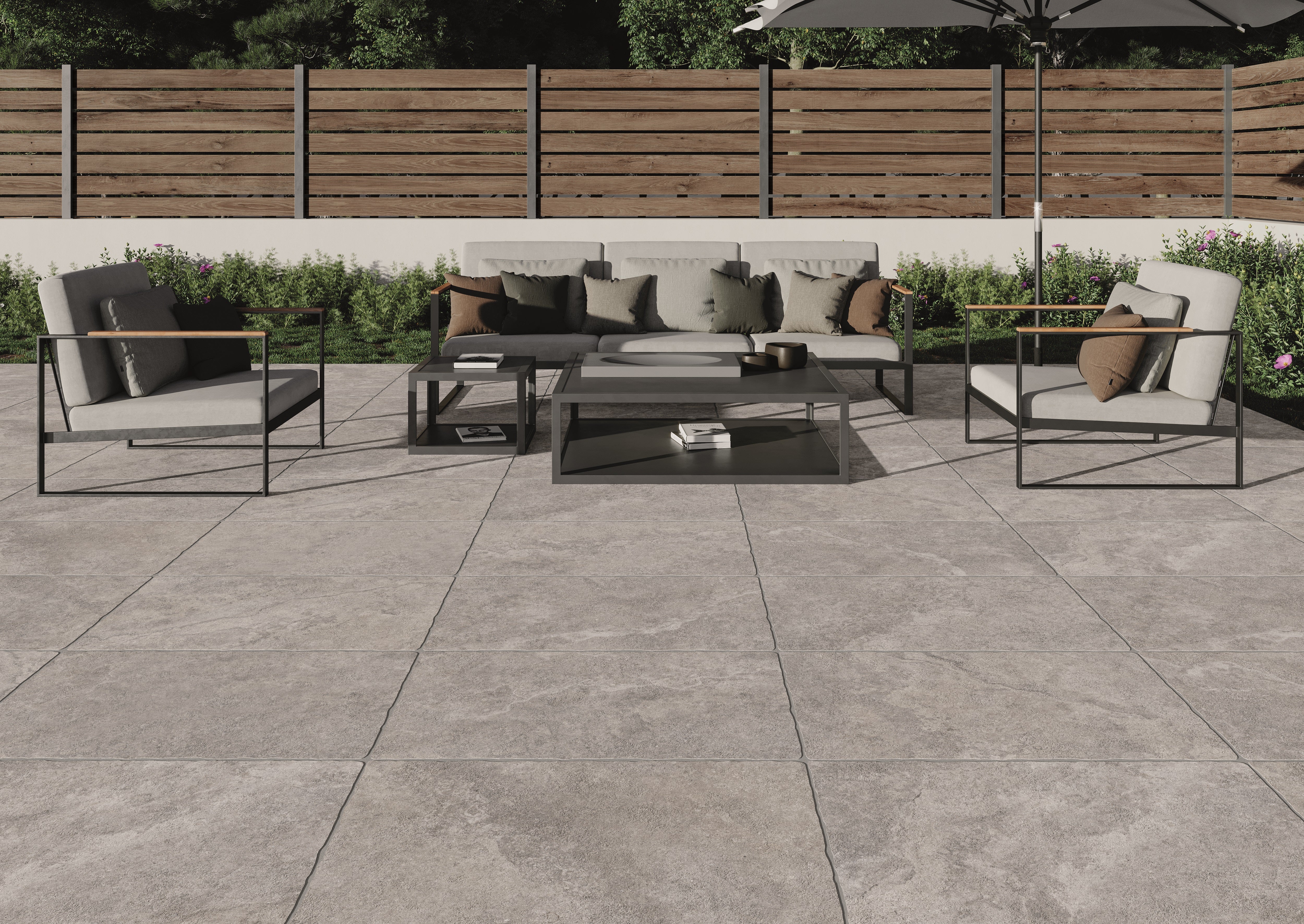 Keramische Terrastegels | Grey 60 x 90 x 2 cm