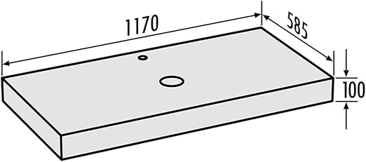 Plaatsingmaterialen-afwerking-schelf LOT 'OP=OP' Lavado Float G 1170X585X100MM