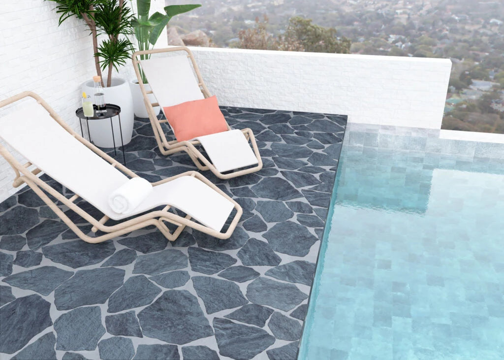 Keramisch flagstones Tirol Grafito flagstone tegels | Keramisch 15 x 21,8 | 22,6 x 32,6 | 32 x 42 x 1,1 cm