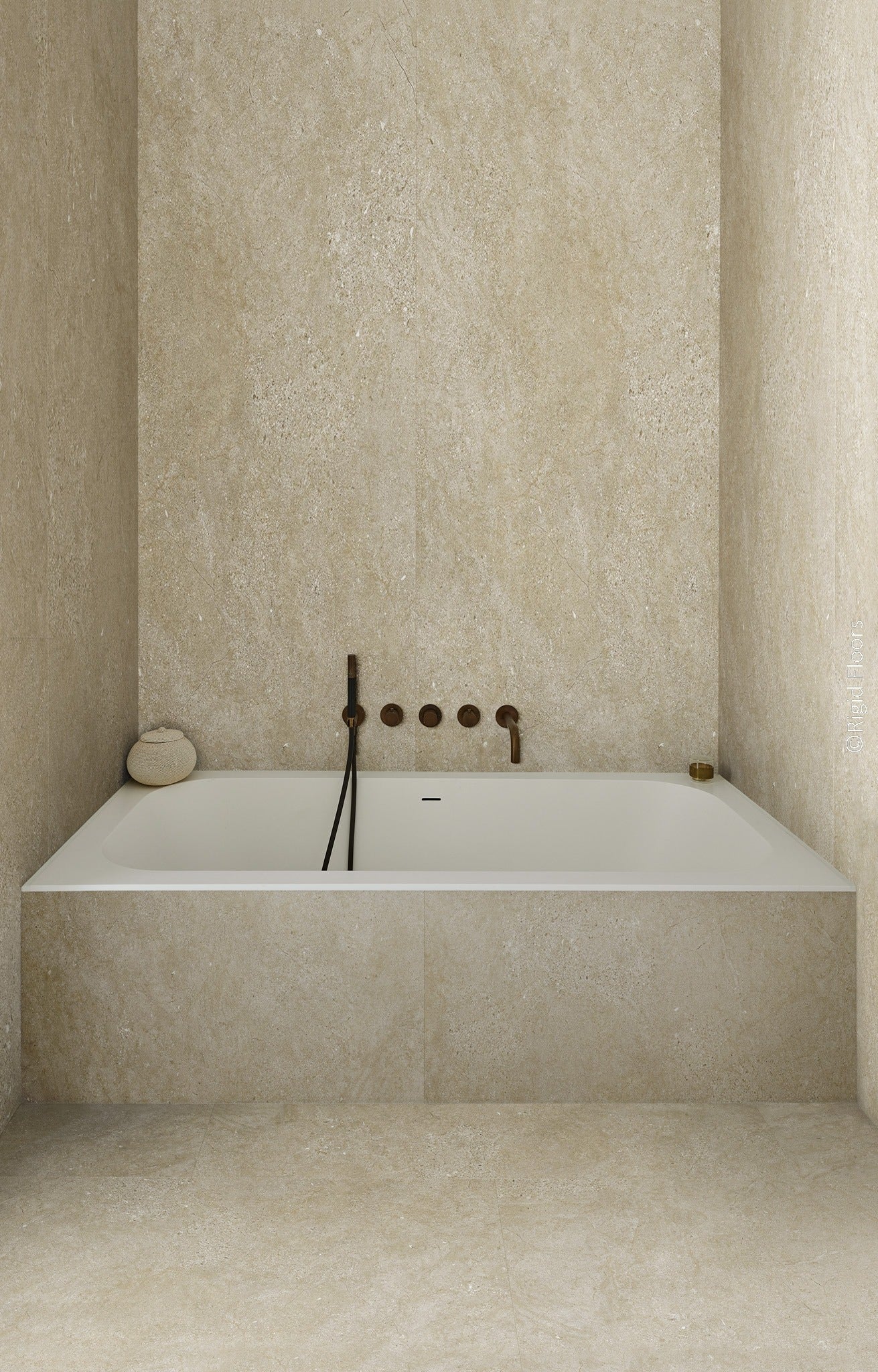 SPC XXL Wandpaneel Reno – Beige Natuursteenlook Wandpaneel Badkamer