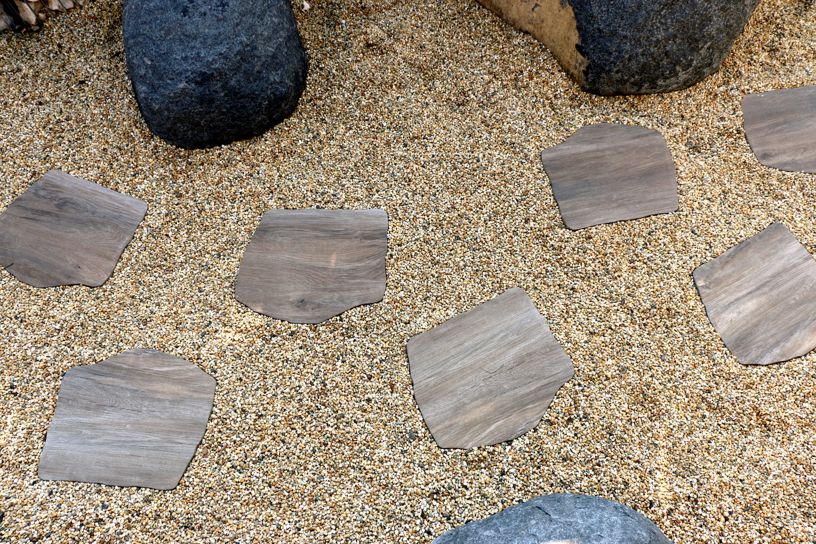 Terrastegels-keramisch parket LOT 262 stuks - Stapstenen Wood Marrone