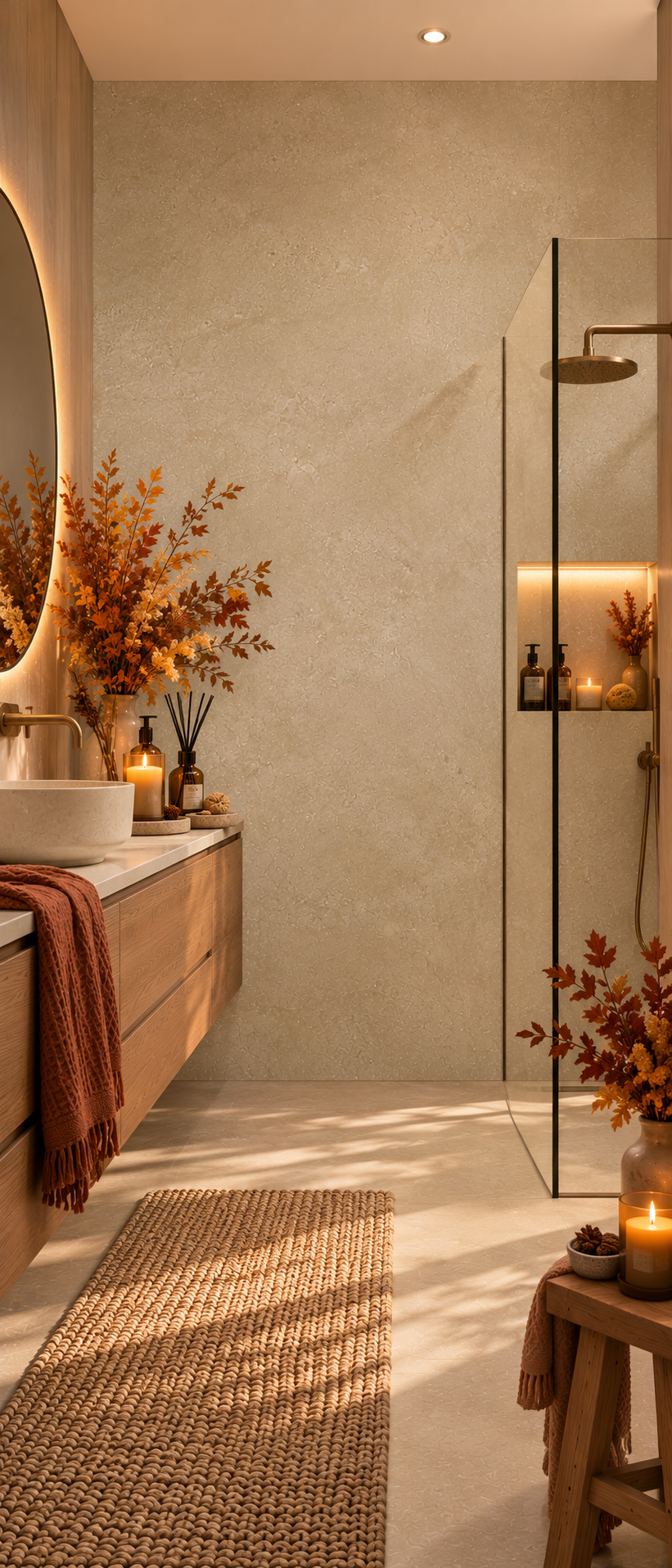 Panneau mural en plastique Panneau mural SPC XXL Reno – effet pierre beige pour salle de bain