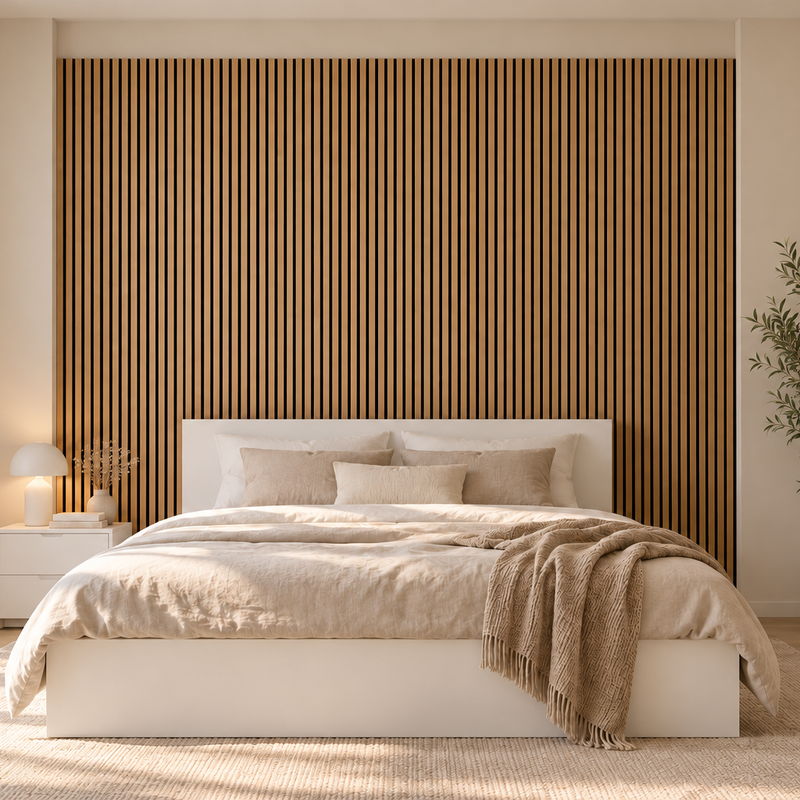 Akoestisch-wandpaneel Akoestisch wandpaneel Natural – Regular 21 mm – 270 × 52 cm