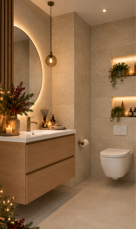 Panneau mural en plastique Panneau mural SPC XXL Reno – effet pierre beige pour salle de bain