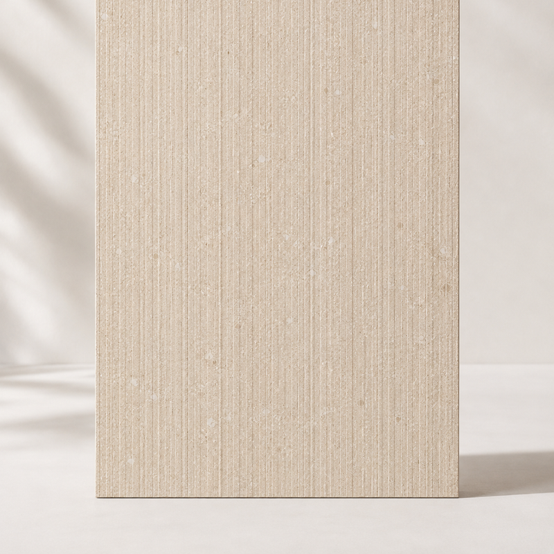 Keramisch natuursteen Lot tegels Cream relief– 12 m² – 25 x 50 cm