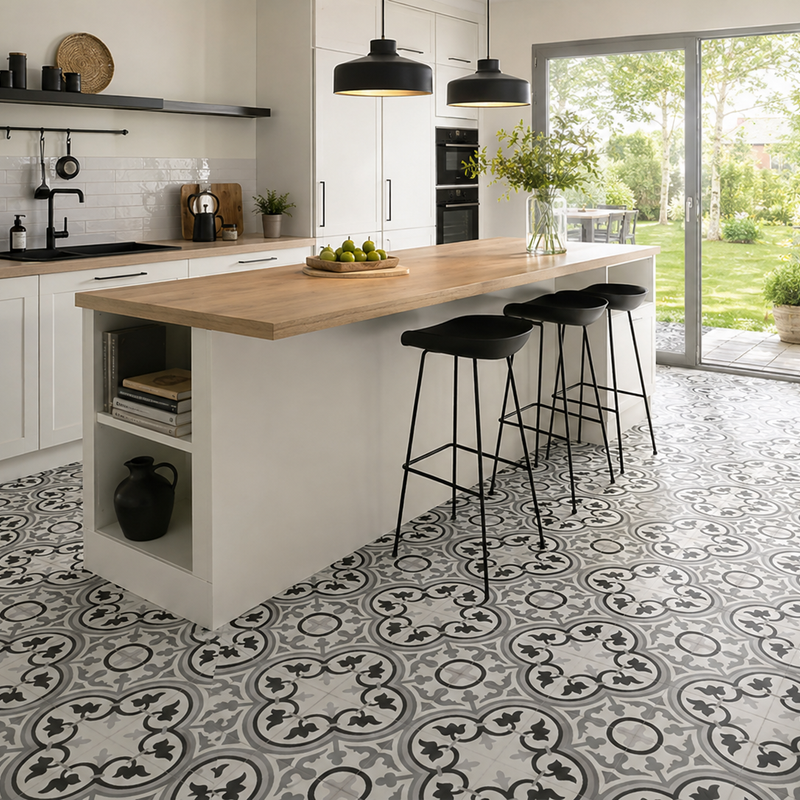 Patroontegels Keramische patroontegel Classic 25x25 cm – cementtegel look
