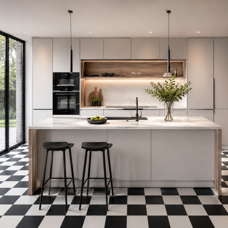 Patroontegels Carrelage céramique 20x20 cm – Noir & Blanc