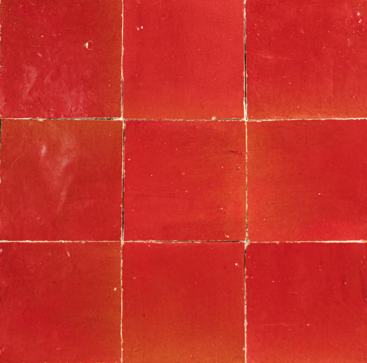 Zelliges Carrelage Marocain Zellige 10x10 cm – Chichaoua Tomato Red Rouge tomate