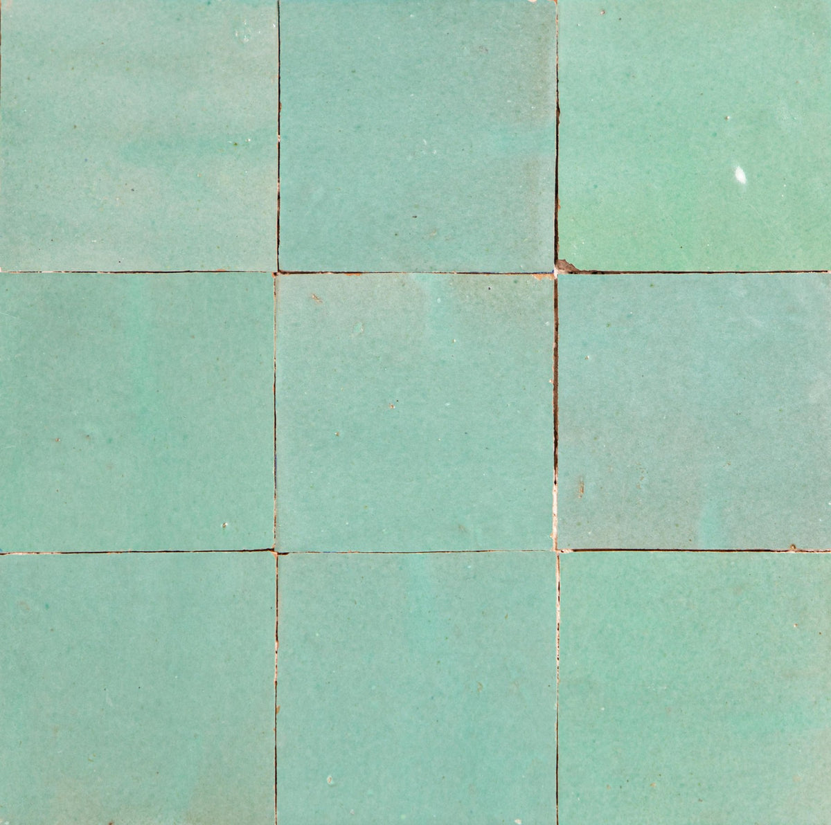 Zelliges Marokkaanse Tegels 10x10 cm – Selouane Light Green Lichtgroen
