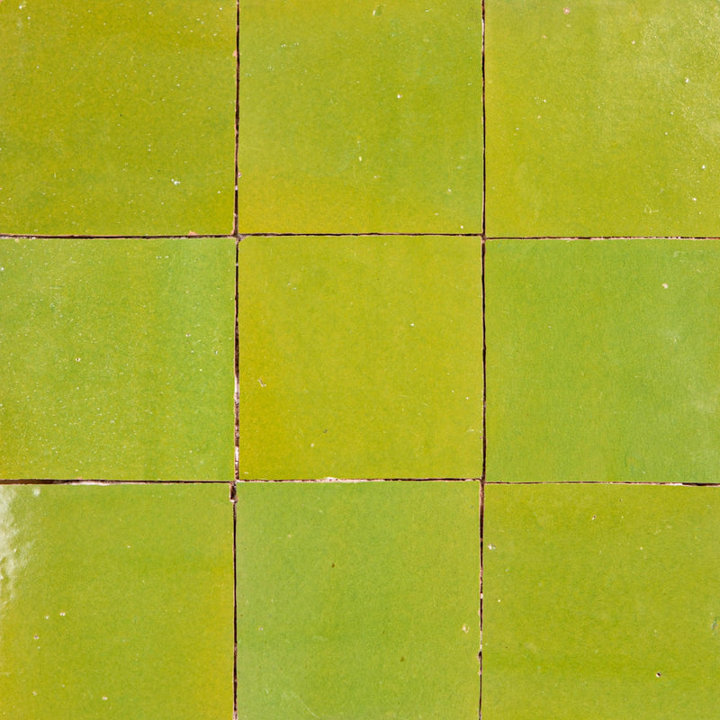 Zelliges Marokkaanse Tegels 10x10 cm – Berkane Olive Green Olijfgroen