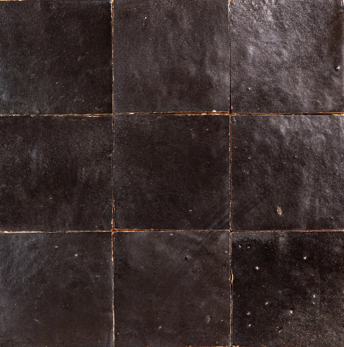 Zelliges Marokkaanse Tegels 10x10 cm – Rabat Black Matt Mat zwart