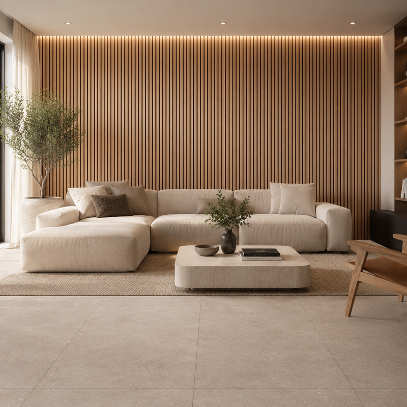 Panneau mural acoustique Panneau Mural Acoustique OAK 60 x 270 cm - Par 2 pc