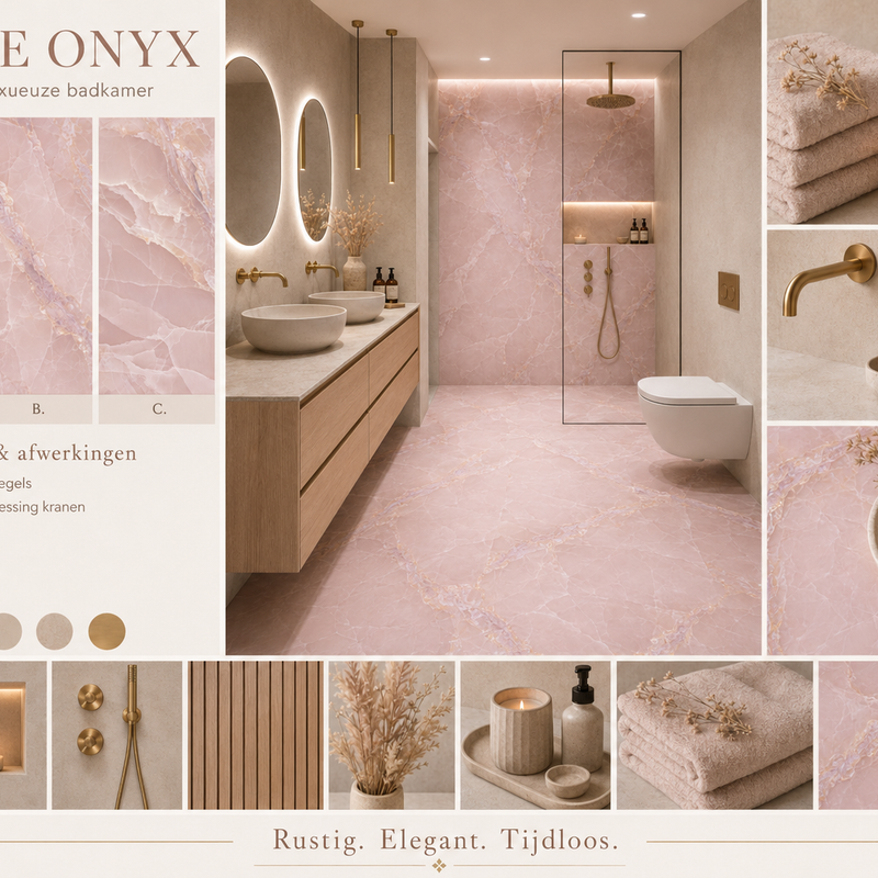 Keramisch natuursteen Keramisch natuursteen -  Roze Onyx