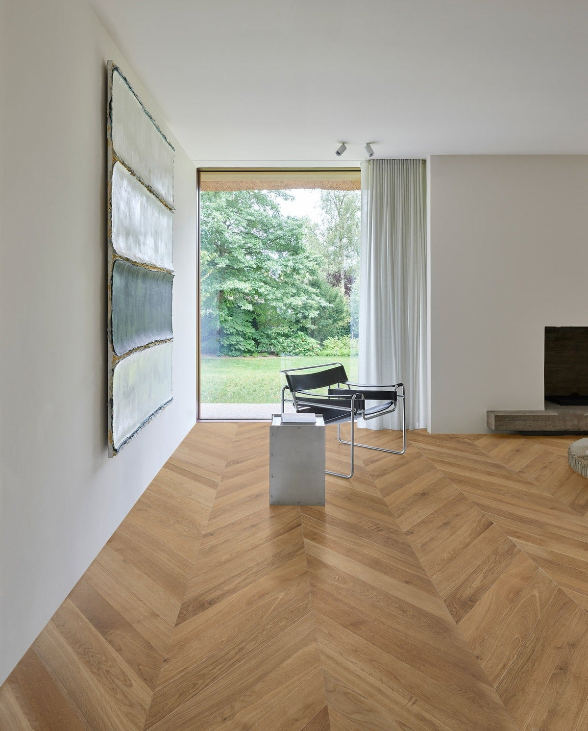 Parket Parquet point de Hongrie en chêne | CLASSIC A - Honfleur - Fumé Vernis UV - Point de Hongrie