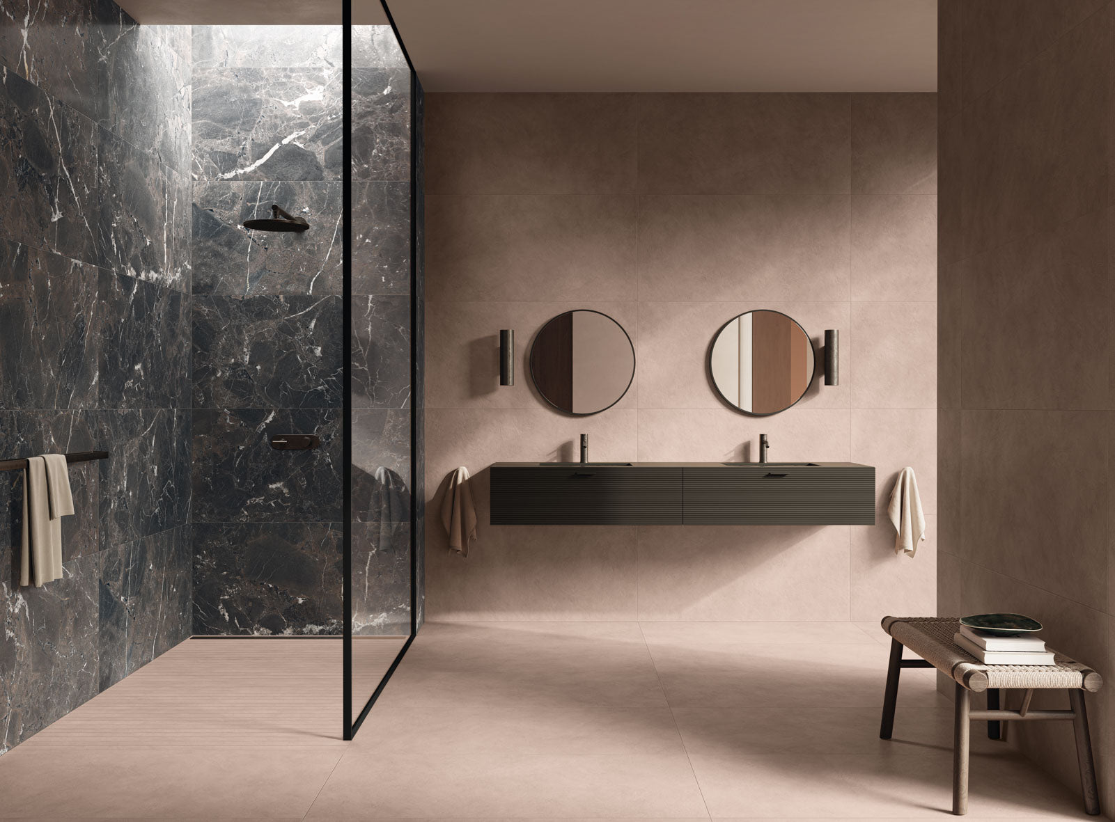 Carrelage céramique Clay – effet résine chaleureux avec texture enduit