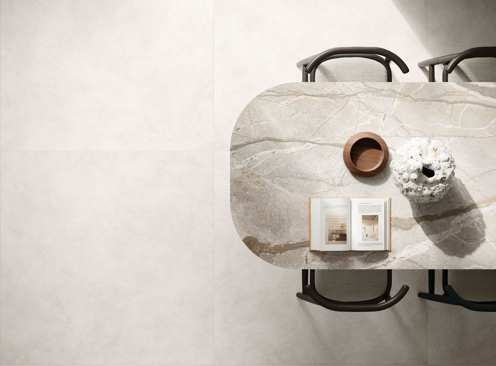 Keramische tegel Milk – resine- of pleisterwerk look | Groot Formaat