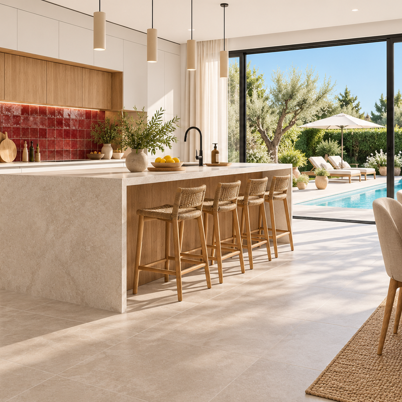 Spc vloertegels MEGA TILES Reno – SPC klikvloertegels met voeg 60 × 120 cm