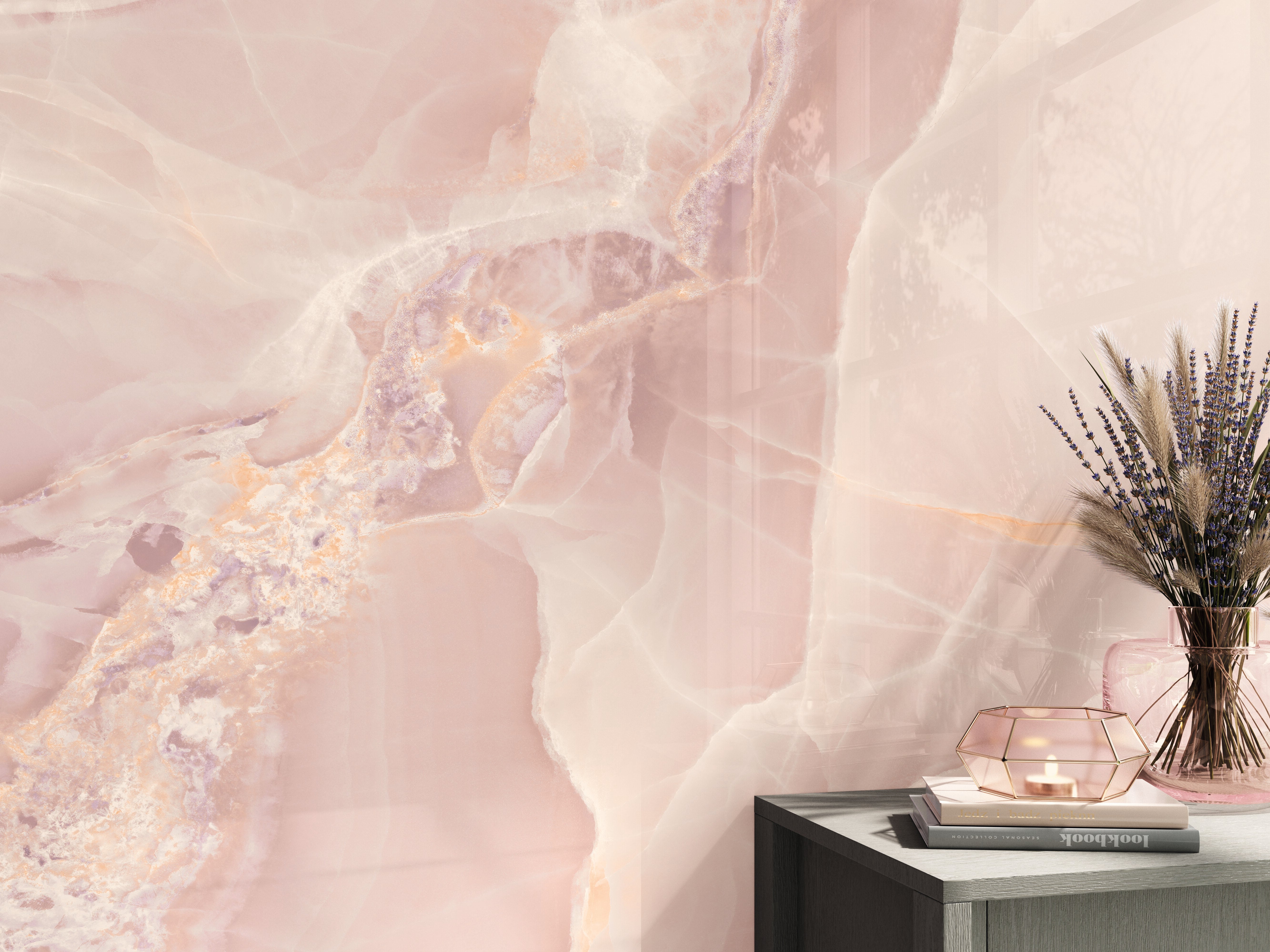 Keramisch natuursteen -  Roze Onyx