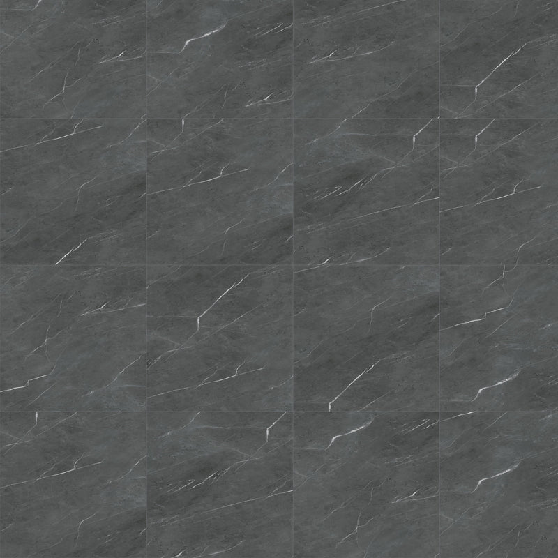 Spc vloertegels MEGA TILES Black Marble – SPC klikvloertegels met voeg 60 × 120 cm
