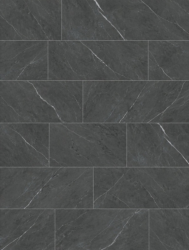 Spc vloertegels MEGA TILES Black Marble – SPC klikvloertegels met microvelling 60 × 120 cm