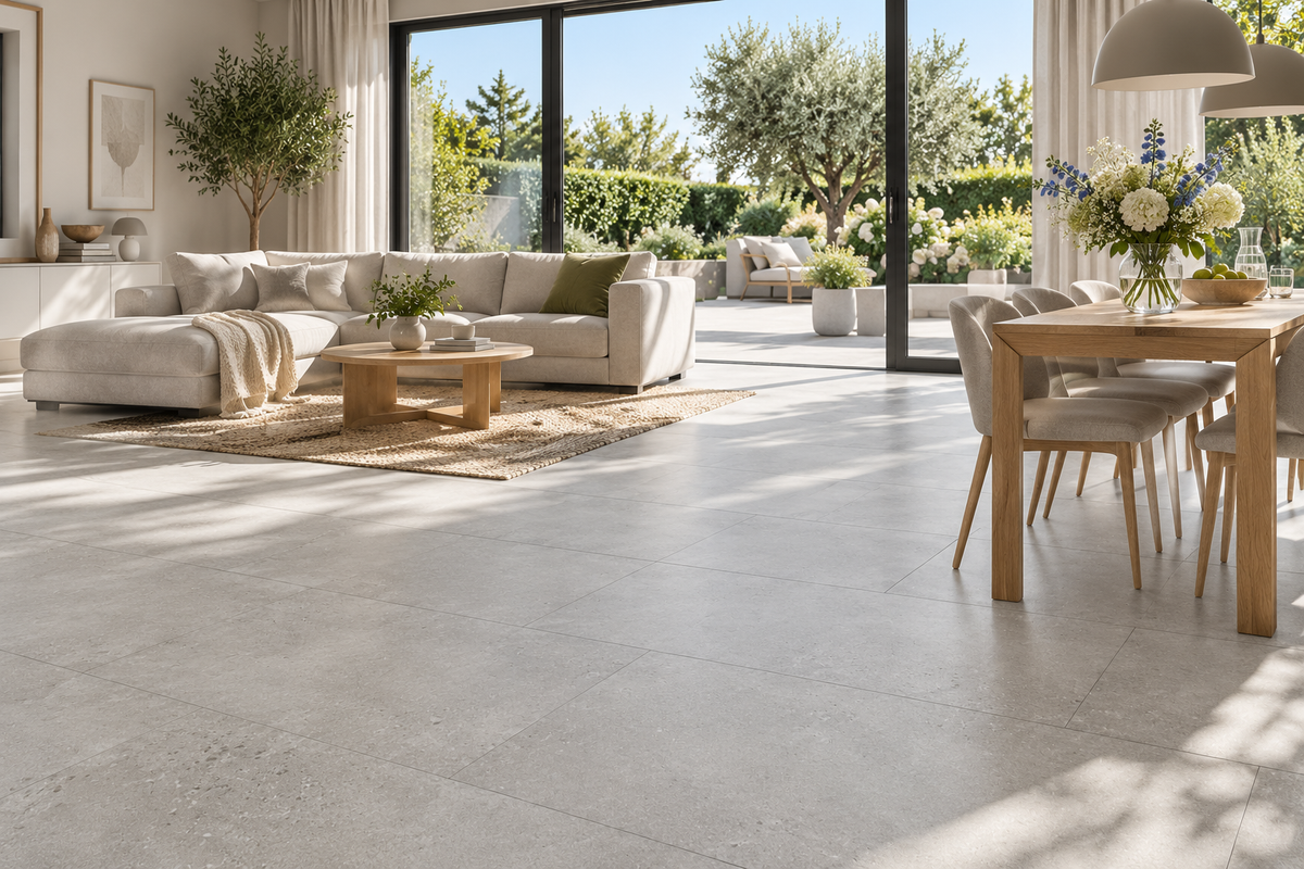 MEGA TILES Tagliamento – SPC klikvloertegels met microvelling 60 × 120 cm