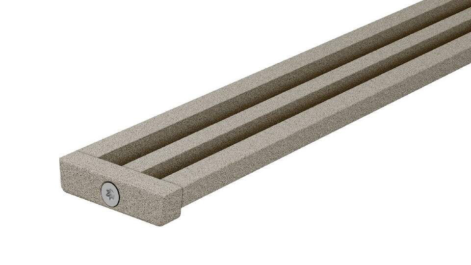 Schlüter-KERDI-VARIO WAVE | KLVR1D10TSI120 - Profil de drainage raccourcissable gris pierre
