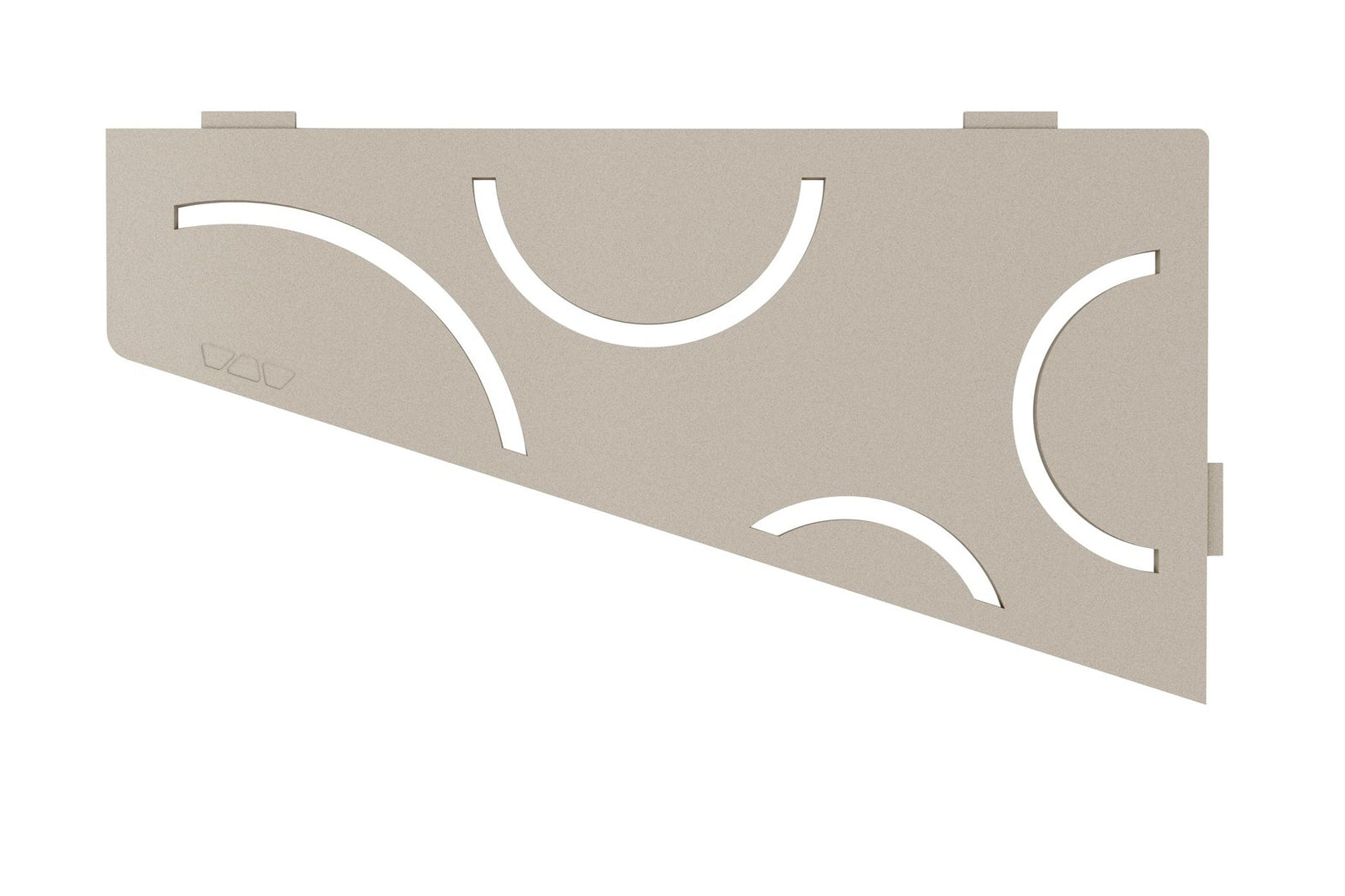 Plaatsingmaterialen-afwerking-schelf Schlüter-SCHELF-SES3D6TSI | Vierhoekig Schap design CURVE alu.structuur gecoat Ivoor