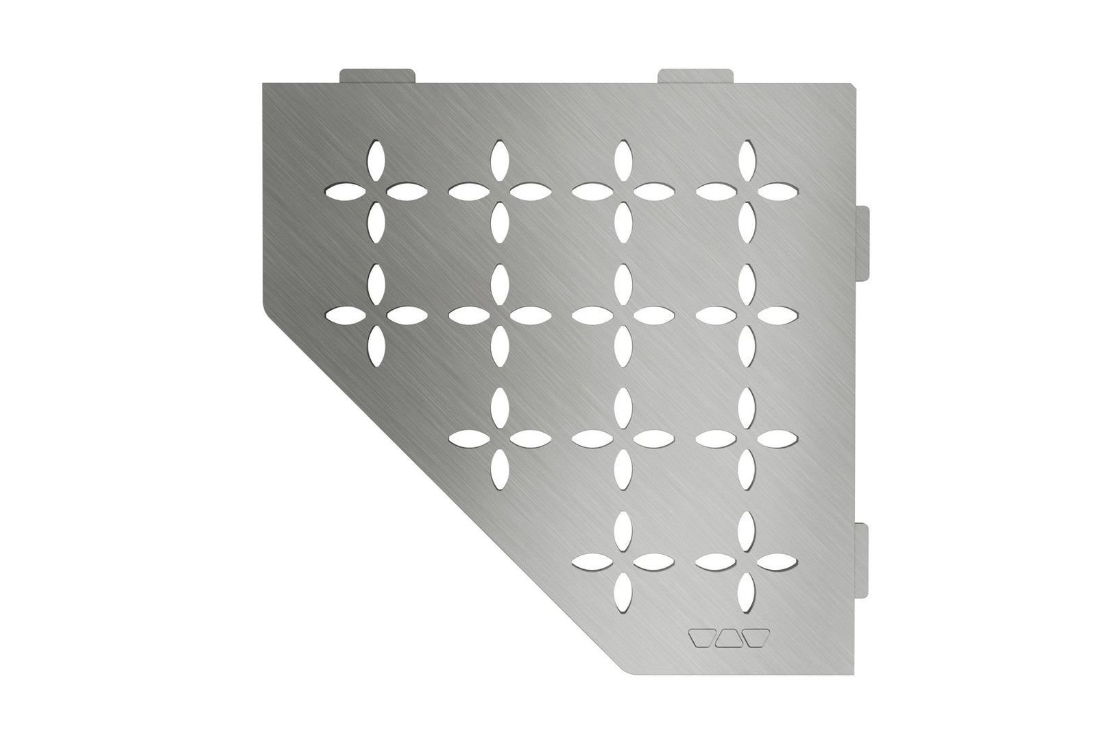 Plaatsingmaterialen-afwerking-schelf Schlüter-SCHELF-SES2D5EB | Étagère Pentagonale Design FLORAL Acier Inoxydable Brossé