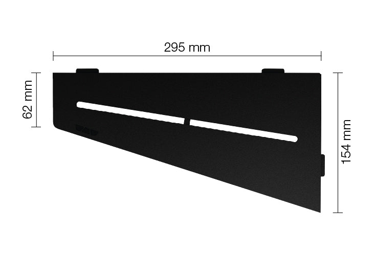 Plaatsingmaterialen-afwerking-schelf Schlüter-SCHELF-SES3D7MGS | Étagère Quadrangulaire Design PURE Aluminium Graphite Noir Mat