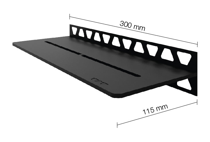 Plaatsingmaterialen-afwerking-schelf Schlüter-SCHELF-SWS1D7MGS | Rechthoekig Schap design PURE alu.structuur gecoat Grafiet Zwart mat