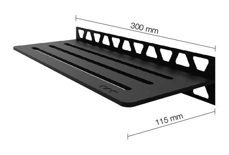 Plaatsingmaterialen-afwerking-schelf Schlüter-SCHELF-SWS1D10MGS | Rechthoekig Schap design WAVE alu.structuur gecoat Grafiet Zwart mat