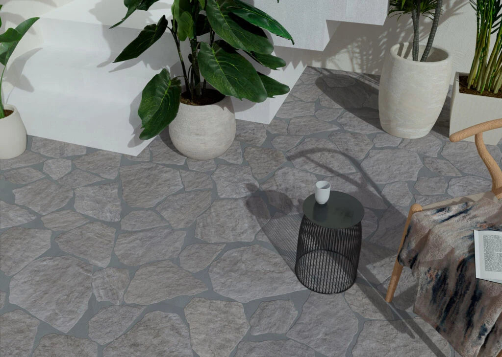 Tirol Grijs flagstone tegels | Keramisch 15 x 21,8 | 22,6 x 32,6 | 32 x 42 x 1,1 cm
