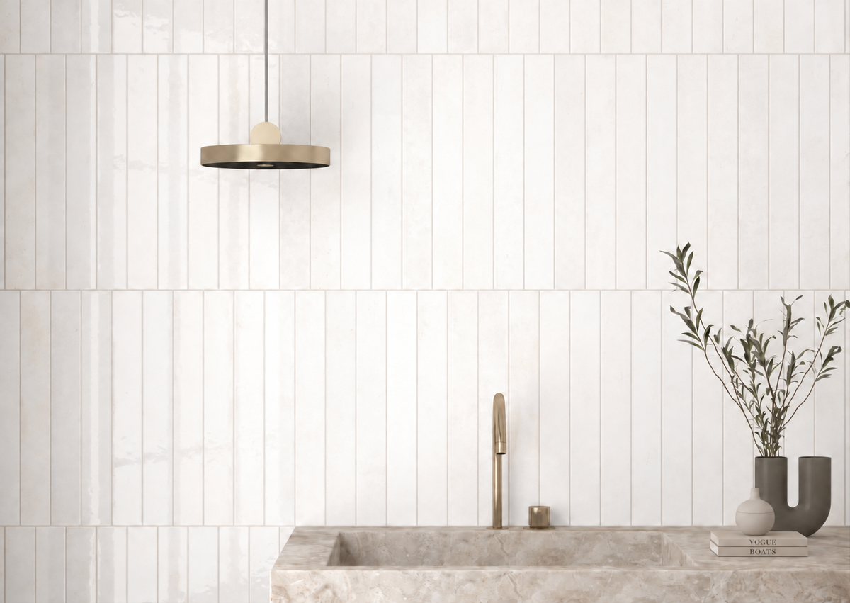 Ve. Clean carrelage mural blanc 5 × 40 et 10 × 10 cm